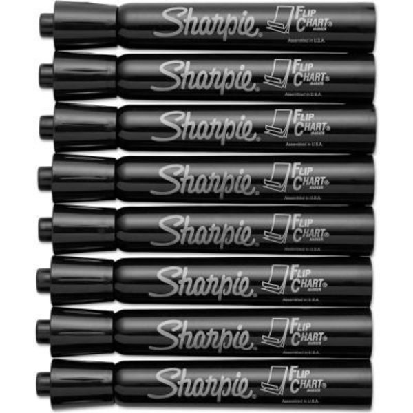 Sanford Sharpie Flip Chart Marker - Bullet Tip - Black - 8 Pack 1760445